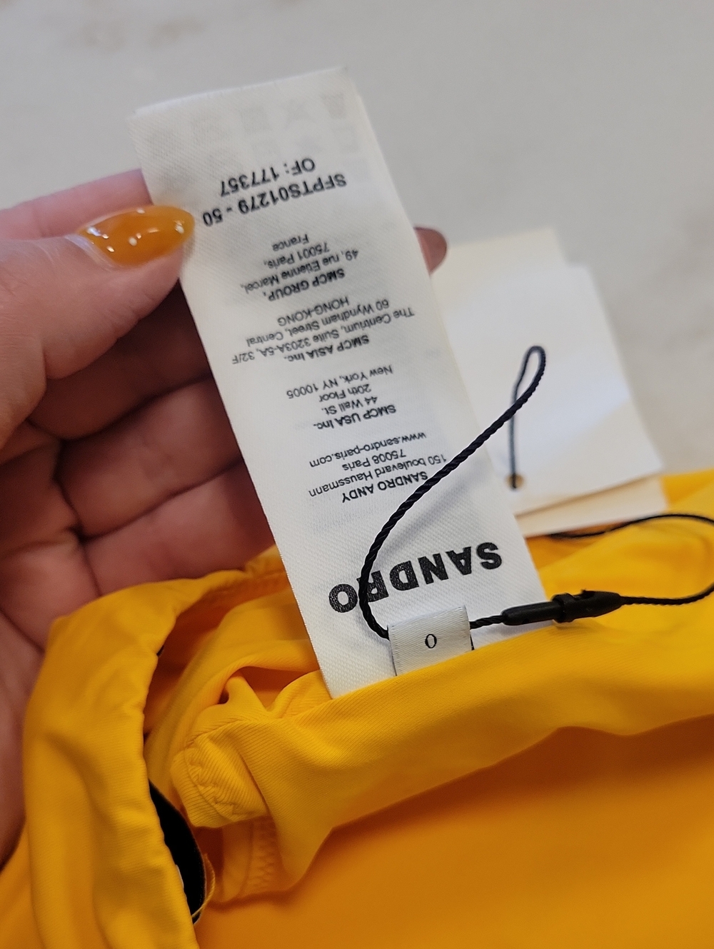 Sandro NWT Yellow One-Piece bathingsuit asymmetrical with Decorative Rings xs - Picture 6 of 10